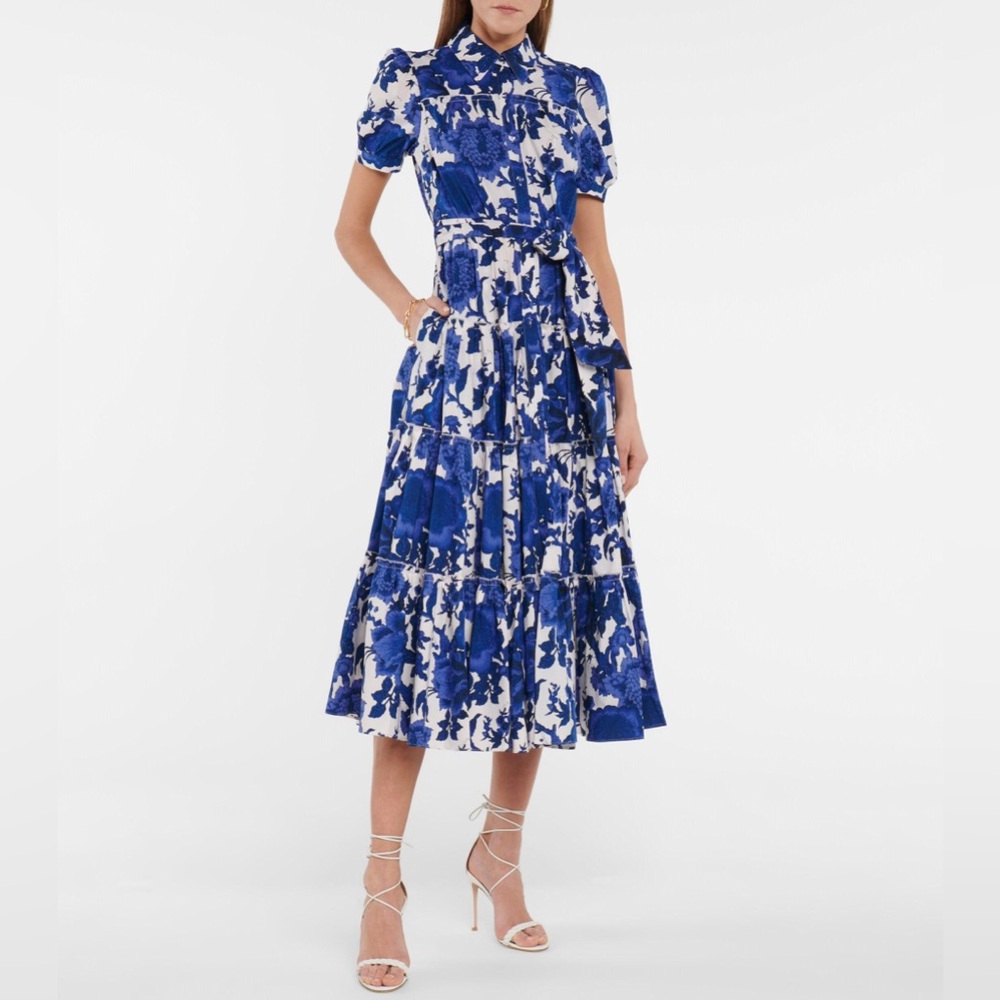 NWT Diane Von Furstenburg DVF ‘Queena’ Tiered Dress M/6– Easter Wedding Guest